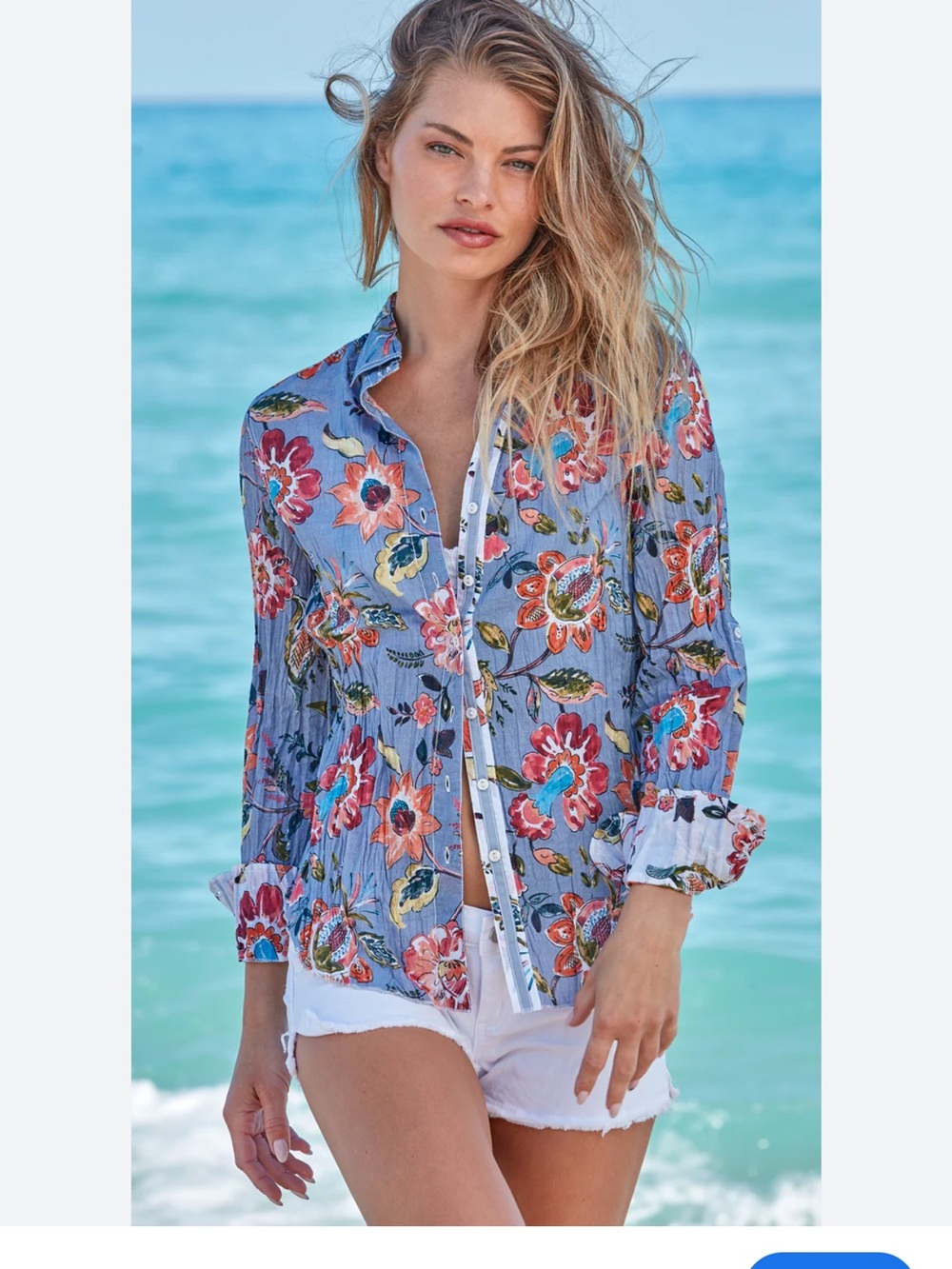 Cino tiki vintage blue Button down shirt